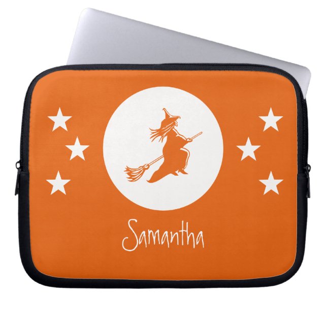 Para Notebook Capa de Eletrônicos de Dia das Bruxas, Laranja (Frente)