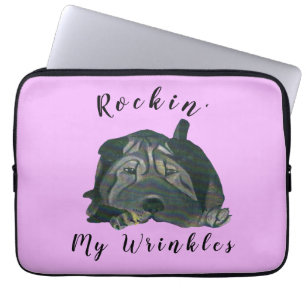 Para Notebook Capa de Laptop 33 cm Neoprene com Cachorro Shar Pe