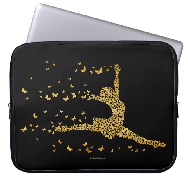 Para Notebook Capa de Laptop Butterfly Dancer (ouro) (Frente)