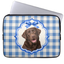 Capa de Laptop Cachorro de Laboratório Préppy Ging