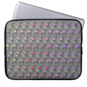 Para Notebook Capa de Laptop cinza, quadros amarelo, rosa, lilás