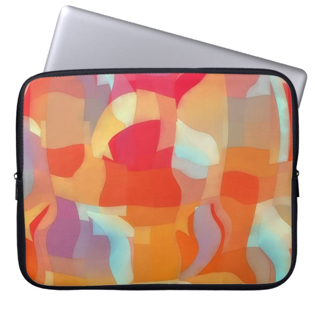 Para Notebook Capa de Laptop com Arte Abstrata em Aquarela (Frente)