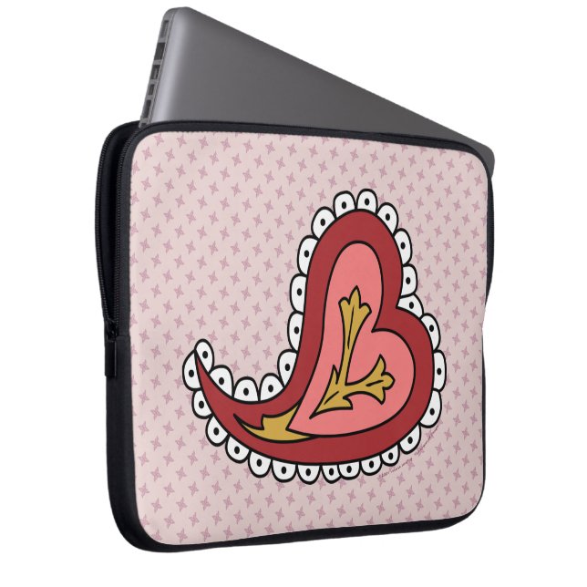 Para Notebook Capa de Laptop Coração Paisley (Frente Esquerda)