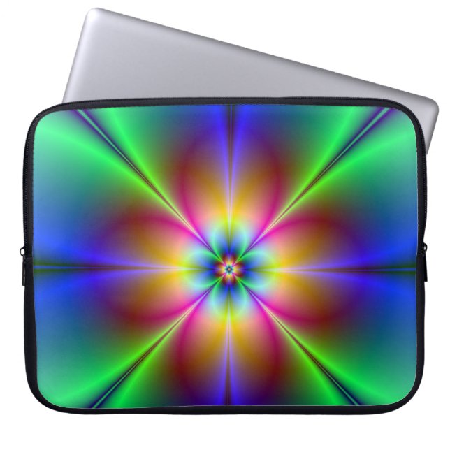 Para Notebook Capa de Laptop de margarida Neon Abstrato (Frente)
