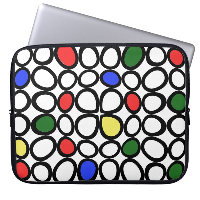 Para Notebook Capa de Laptop Divertida com Círculos Artísticos (Frente)