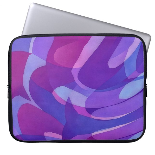 Para Notebook Capa de Laptop em Arte Abstrata Roxa em Estilo Aqu (Frente)