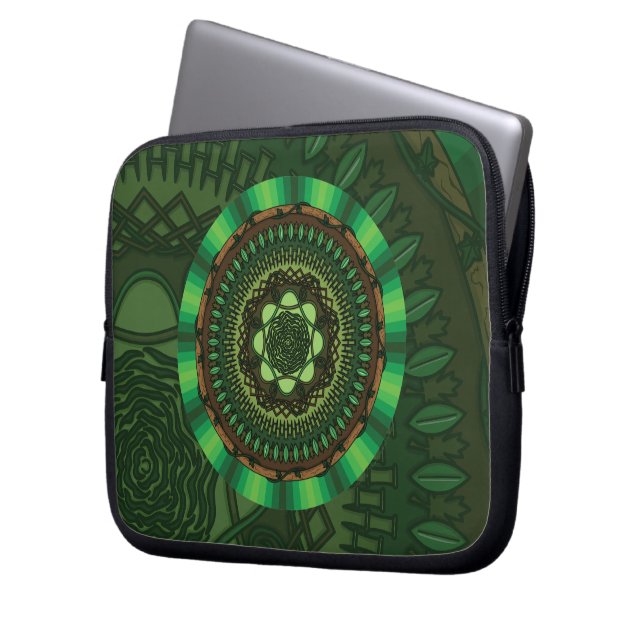 Para Notebook Capa de Laptop Mandala da Terra (Frente Esquerda)