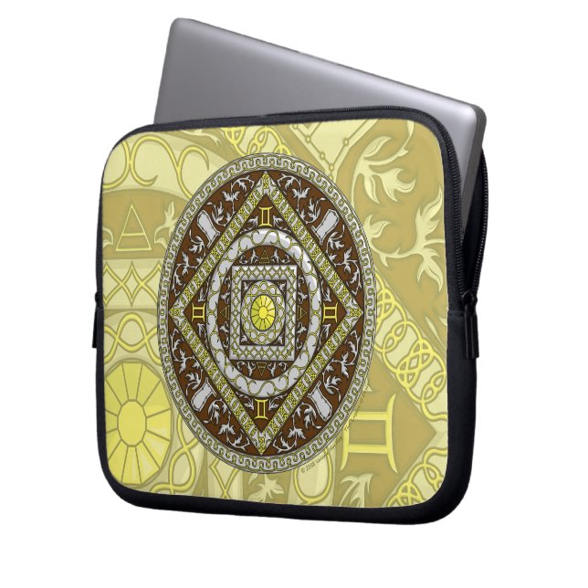 Para Notebook Capa de Laptop Mandala Gêmeos (Frente Esquerda)
