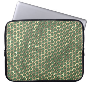 Para Notebook Capa de Laptop, quadrículos verdes sobre marrom