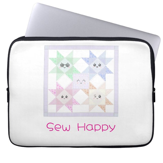 Para Notebook Capa de laptop Sew Happy (Frente)