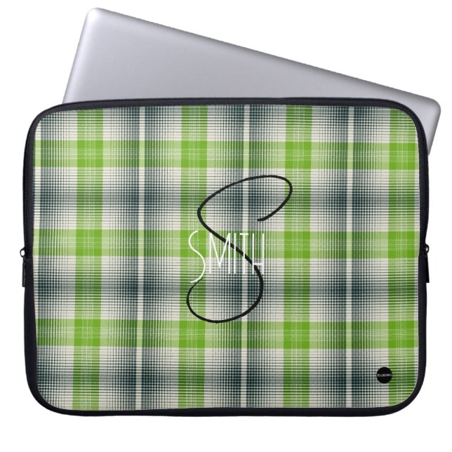 Para Notebook Capa de laptop xadrez com HAMbyWG verde e preto (Frente)