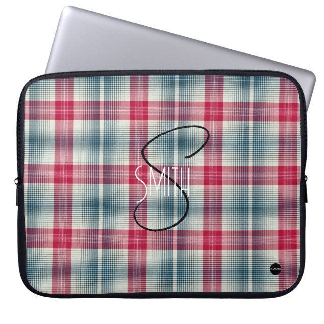 Para Notebook Capa de laptop xadrez com HAMbyWG vermelho e azul (Frente)