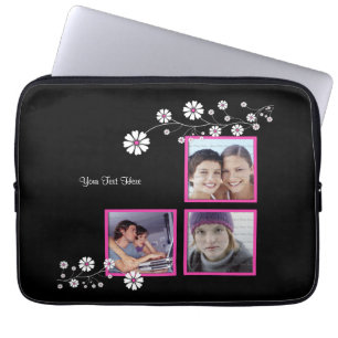 Para Notebook Capa de Modelo de Foto Tripla Rosa Separada