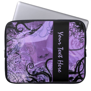 Para Notebook Capa de padrão de Gótico preto e roxo personalizad
