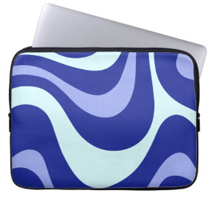 Para Notebook Capa de Proteção do Tablet de Ondas Azuis Retroati