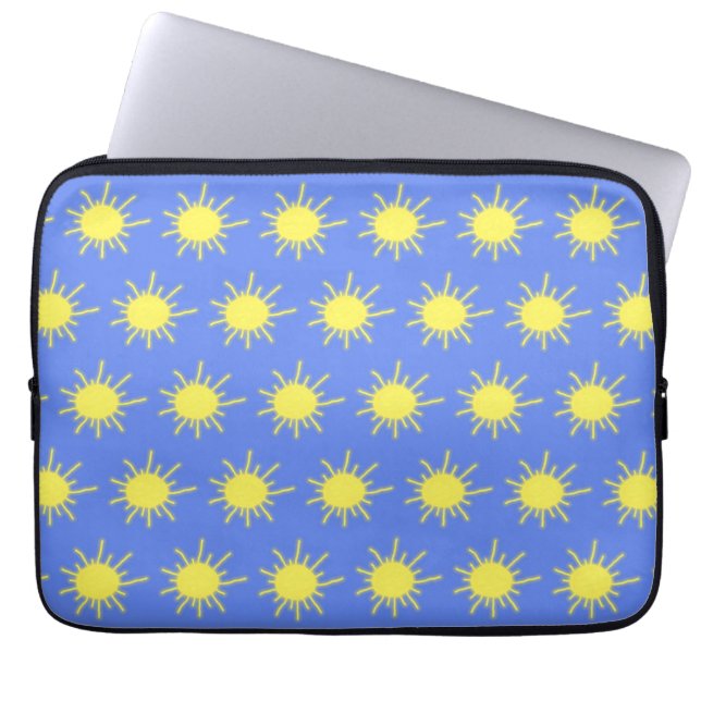 Para Notebook Capa de Tablet Meu Sol (Azul Céu e Amarelo) (Frente)