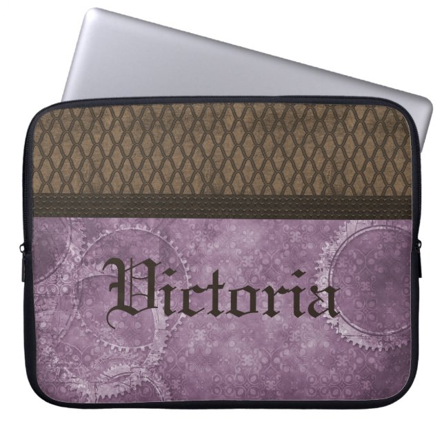 Para Notebook Capa Steampunk de Engrenagens Metálicas, Puro (Frente)