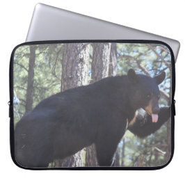 Para Notebook Capa superior do bloqueio do urso preto