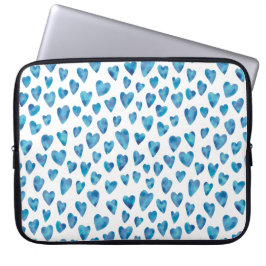 Para Notebook Capinha / capa de laptop em aquarela coração azul