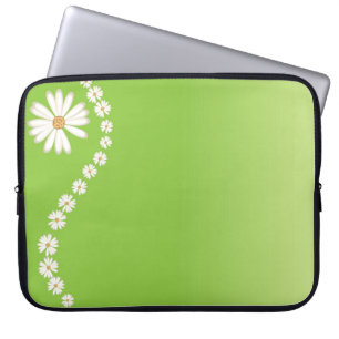 Para Notebook Daisies Na Capa Do Computador Laptop Verde