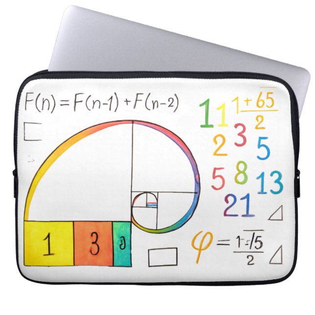 Para Notebook Eletrônicos Espirais Fibonacci Capa (Frente)