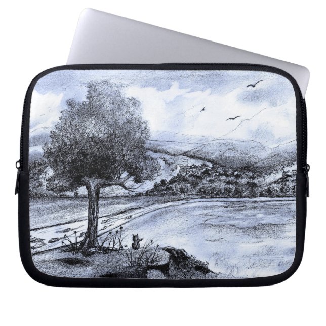 Para Notebook Gato na Capa da paisagem (Frente)