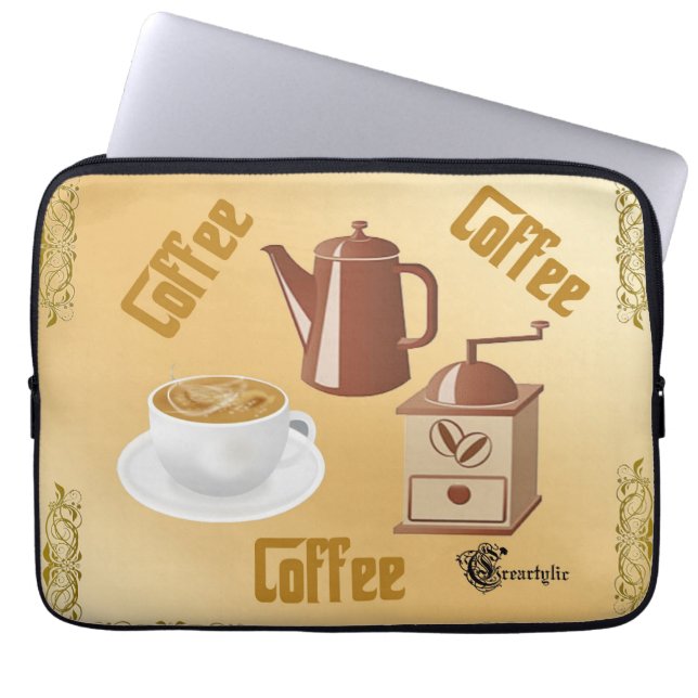 Para Notebook Laptop de capa de café (Frente)