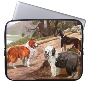 Para Notebook Laptop de Collies Pintos de Vintage Capa do Comput