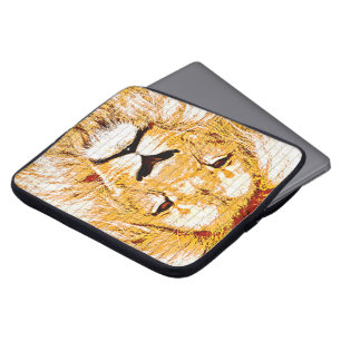 Para Notebook Laptop Grunge Cabeça Leões Capa Computador