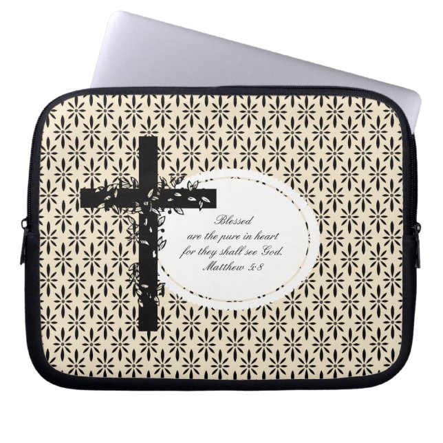 Para Notebook Laptop Matthew 5:8 ou Capa da portadora do netbook (Frente)
