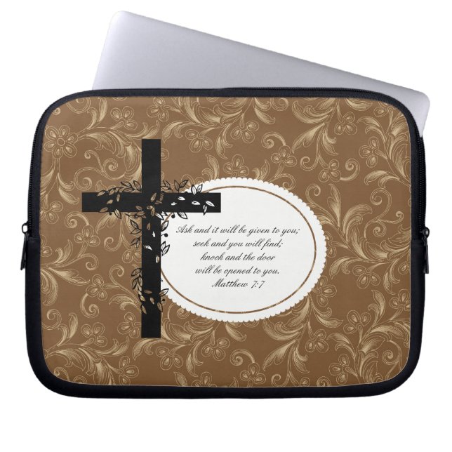 Para Notebook Laptop Matthew 7:7 ou Capa da portadora do netbook (Frente)