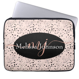 Para Notebook Letras elegantes em dourado rosa em capa preta par
