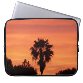 Para Notebook Pôr do sol de inverno laranja na capa de um laptop