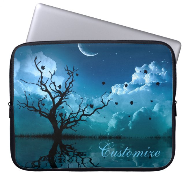 Para Notebook Reflexões à Lua Capa Céu Céu Cênico (Frente)