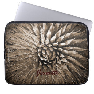 Para Notebook Sepia Brown Tan do ponto da agave da Capa do