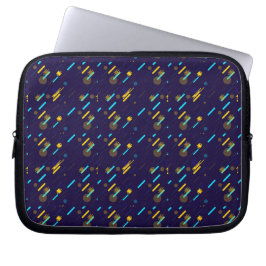 Para Notebook Uma capa de laptop com um padrão geométrico vibran