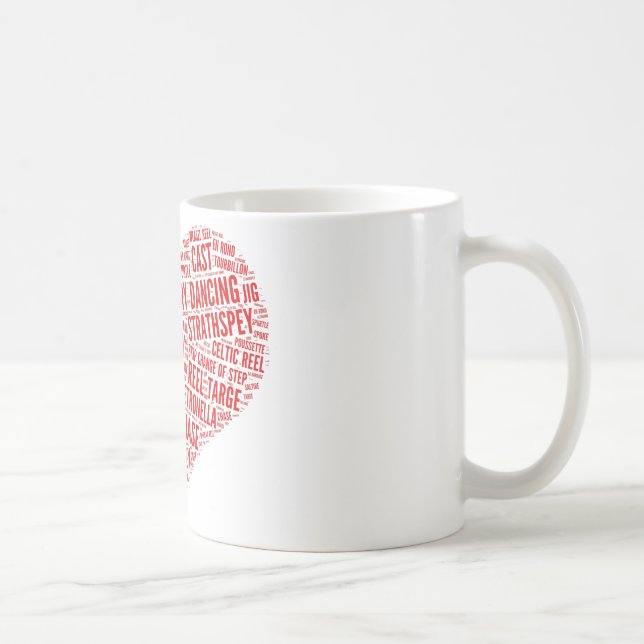 "Para o amor caneca da dança de país escocesa" (Direita)