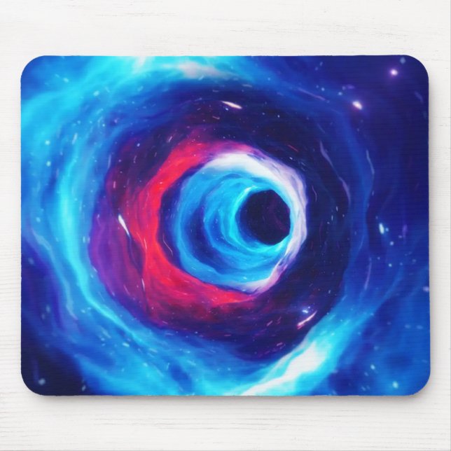 "Para o Buraco de Minhoca" Mousepad de Arte Espaci (Frente)