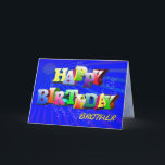 Para o cartão de aniversário brilhante das bolhas<br><div class="desc">Um arco-íris de letras coloridas para um cartão do feliz aniversario</div>
