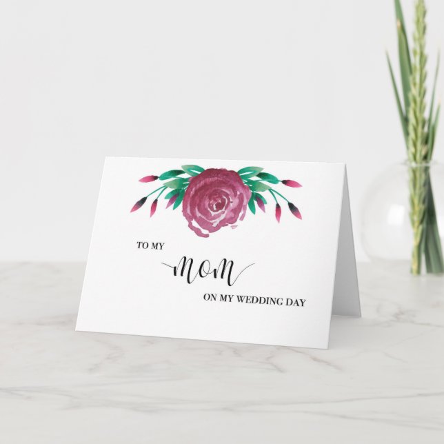 Para o Cartão de Dia de Casamento da Minha Mãe (Frente)