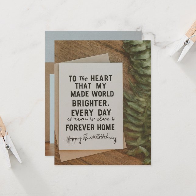 Para o coração que tornava o meu mundo mais brilha (Frente/Verso In Situ)