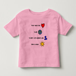 Para o deus amado assim o t-shirt da criança do