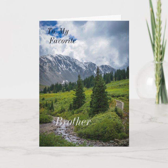 Para o meu irmão favorito, o cartão de saudação do (Frente)