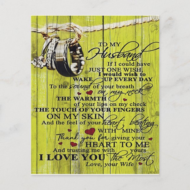 Para o meu marido presente | Carta Para Ele | (Frente)