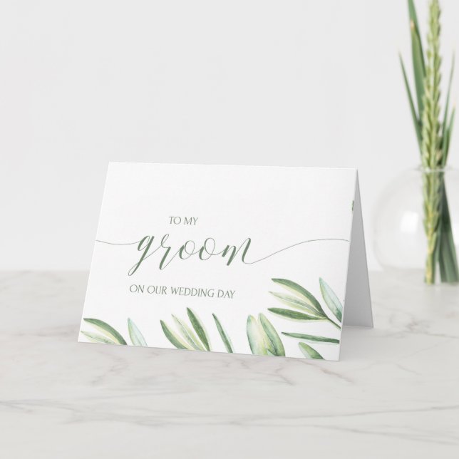 Para o meu noivo no nosso cartão de dia de casamen (Frente)