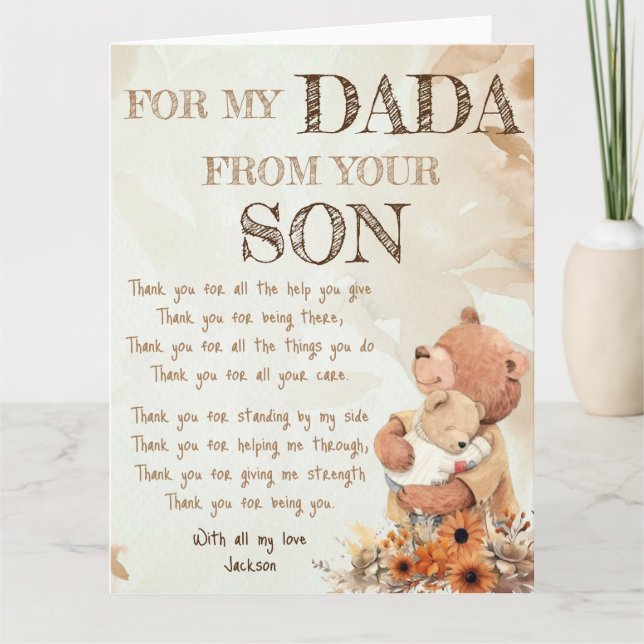 Para o meu pai cartão de dia dos pais (Frente)