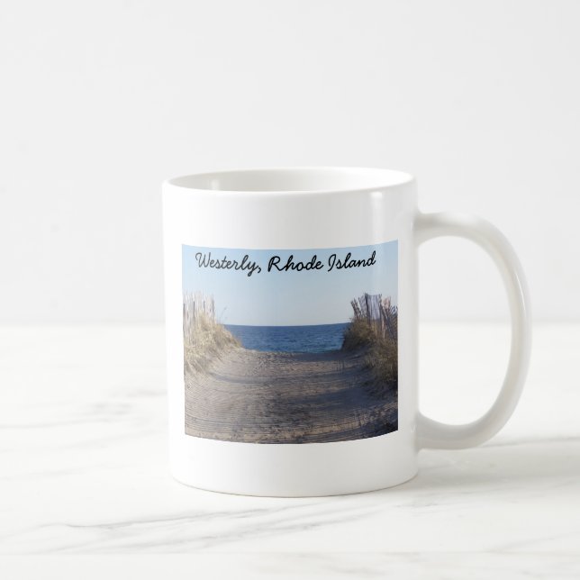 Para o oeste, Rhode - caneca de café da ilha (Direita)