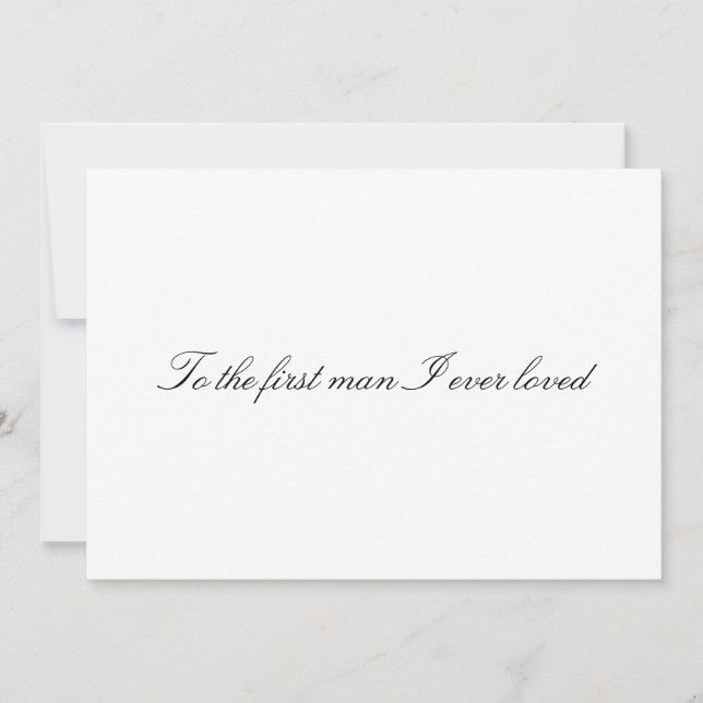 Para o primeiro homem que eu amei Cartão Não Dobra (Frente)