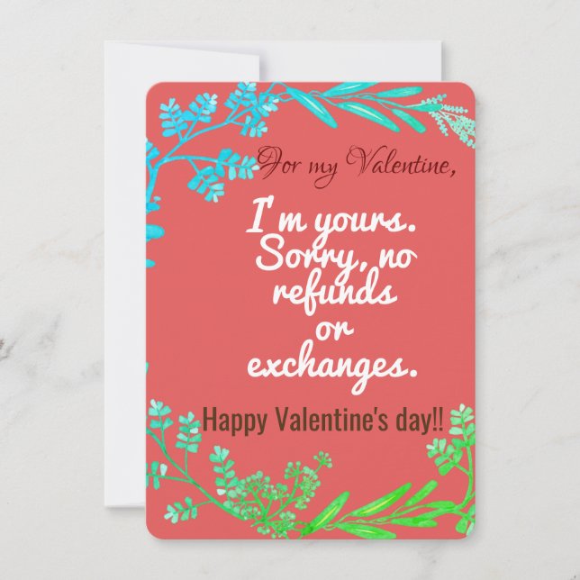 Para o seu cartão do Dia dos Namorados (Frente)