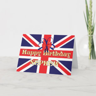 Para o sobrinho, um cartão de aniversário com uma 